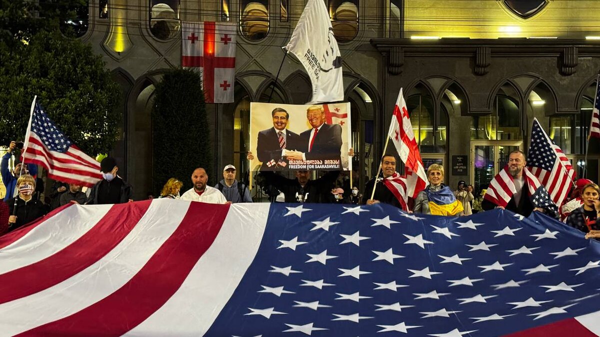 Акция протеста в Тбилиси в день независимости США ©Sputnik/Stringer