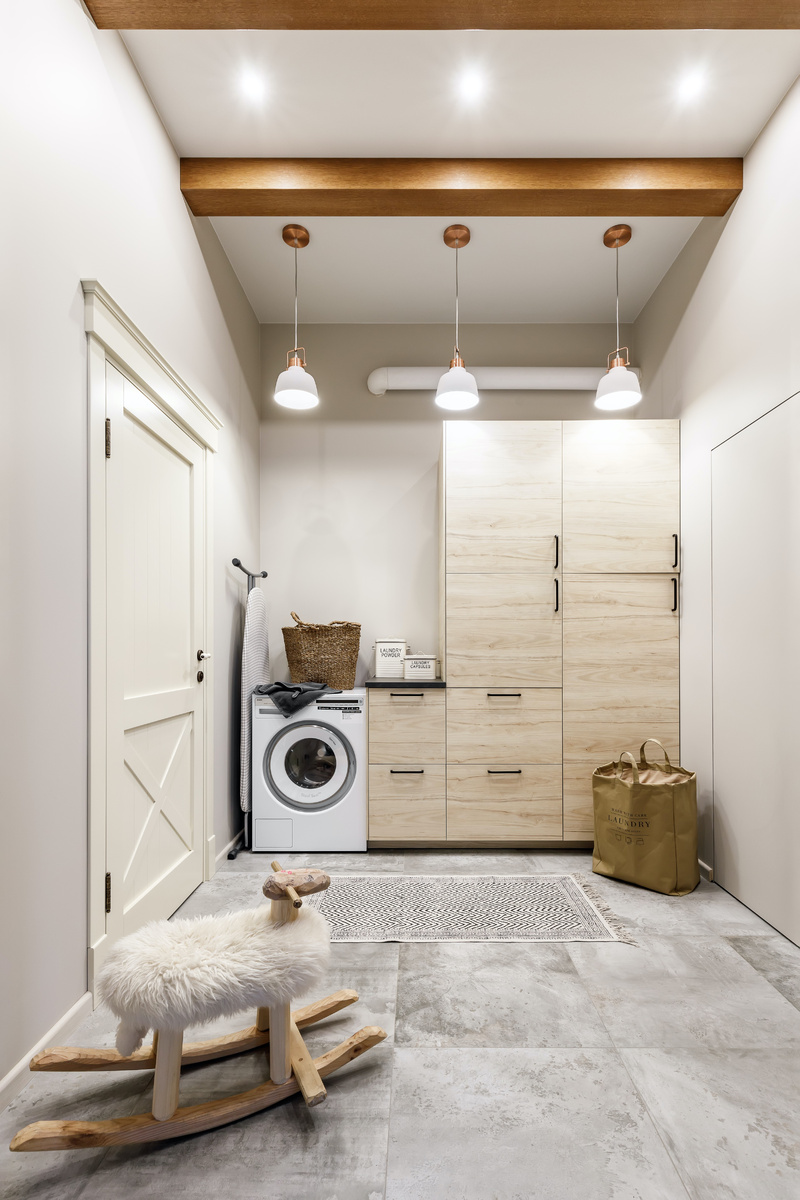 Фото реализованного дизайн-проекта частного дома интерьерной студии AI в поселке Солнечное. 