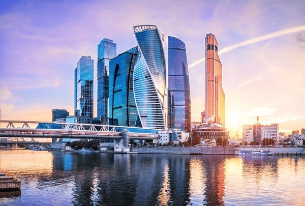 Вид на Москва-Сити для фона к музыкальному клипу.