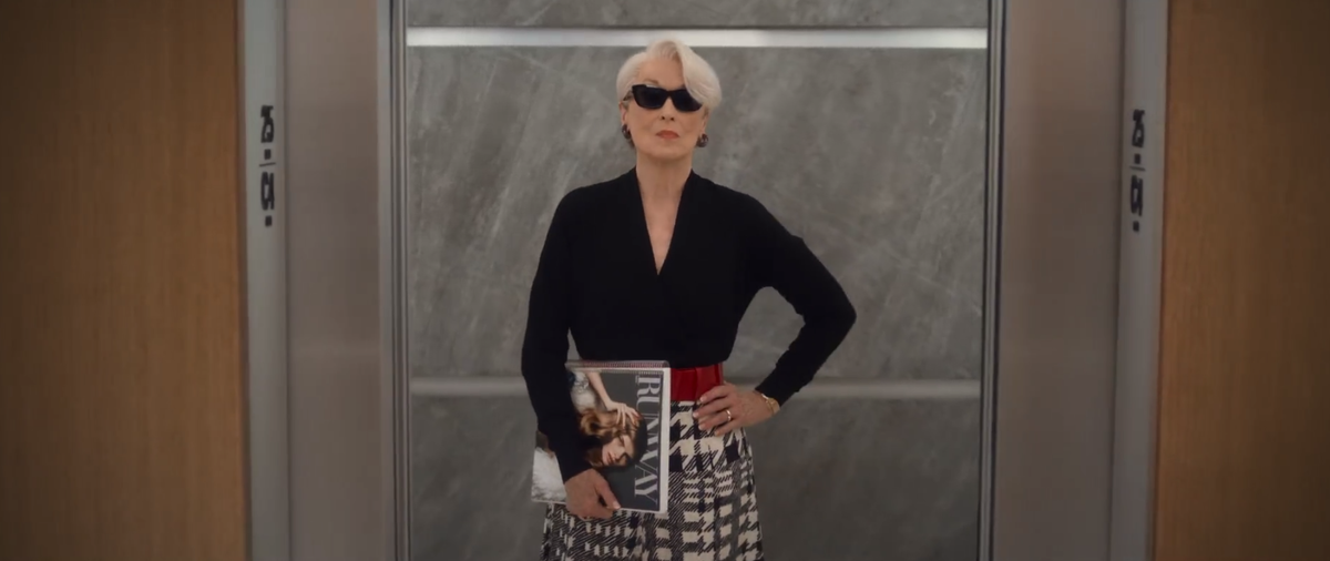 Кадр из официального трейлера фильма "Дьявол носит Prada 2"