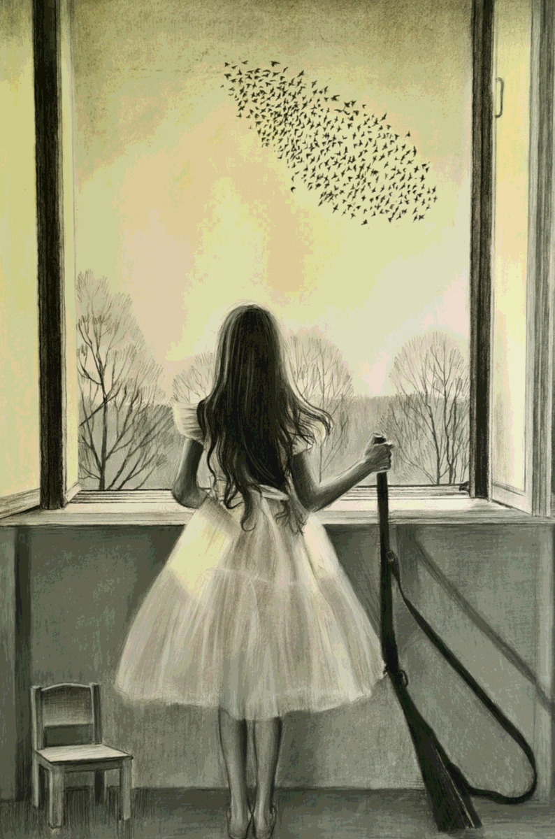 Возьми меня с собой | уголь, бумага, 60 х 80 см, 2023 год