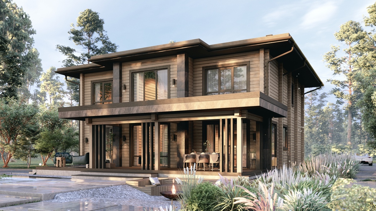 Дом из клееного бруса Ферра от компании АСК ХОУМ