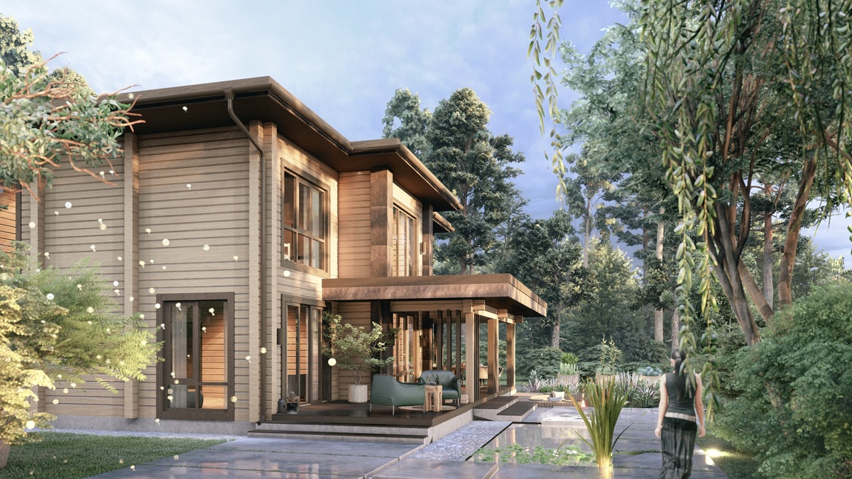 Дом из клееного бруса Ферра от компании АСК ХОУМ