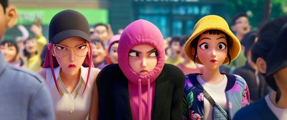 Кадр из мультфильма «Кей-поп-охотницы на демонов»