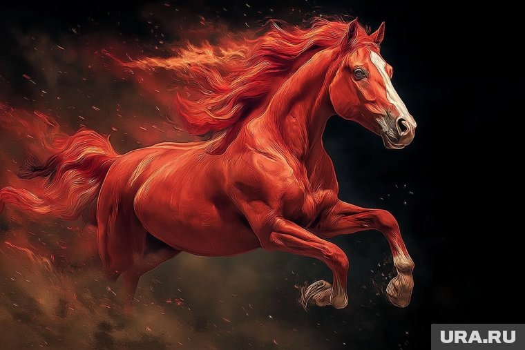 Год Красной Огненной Лошади нужно встречать в яркой одежде. Фото: Создано в Midjourney © URA.RU