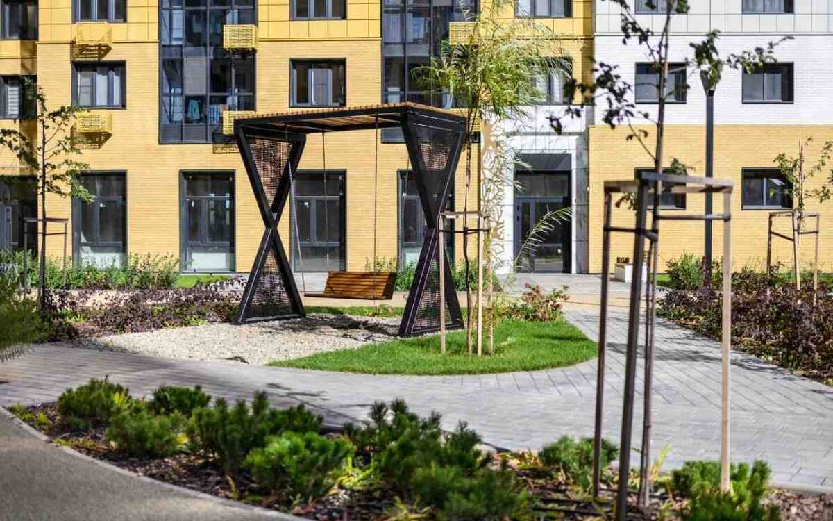    Пример благоустройства территории в ЖК «Яблоневые сады» Виктория Коробкина