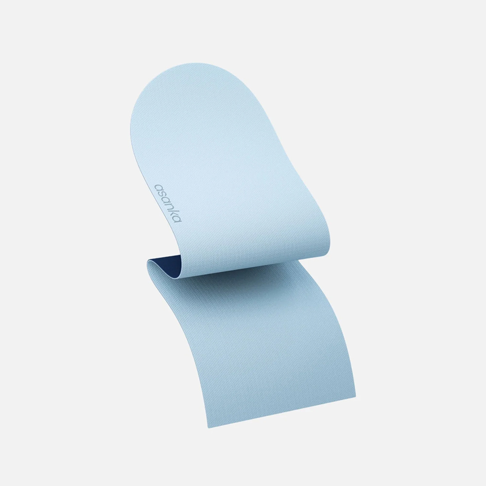 Коврик для йоги и фитнеса ASANKA blue yoga mat