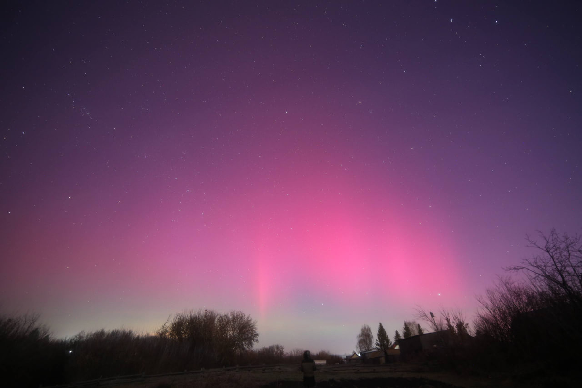 Фото полярного сияния в ночь на вчера с территории Татарстана - Лабораторная солнечной астрономии РАН