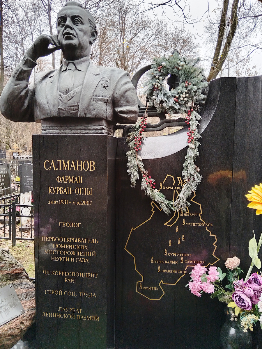Могила Фармана Салманова на Ваганьковском кладбище