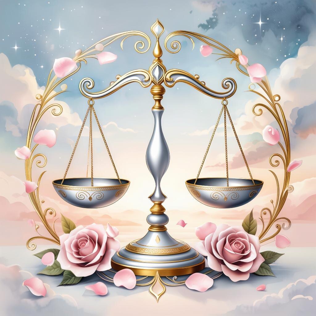 Весы. Иллюстрация сгенерирована нейросетью