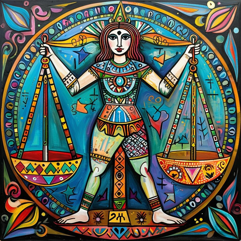 Весы. Иллюстрация сгенерирована нейросетью