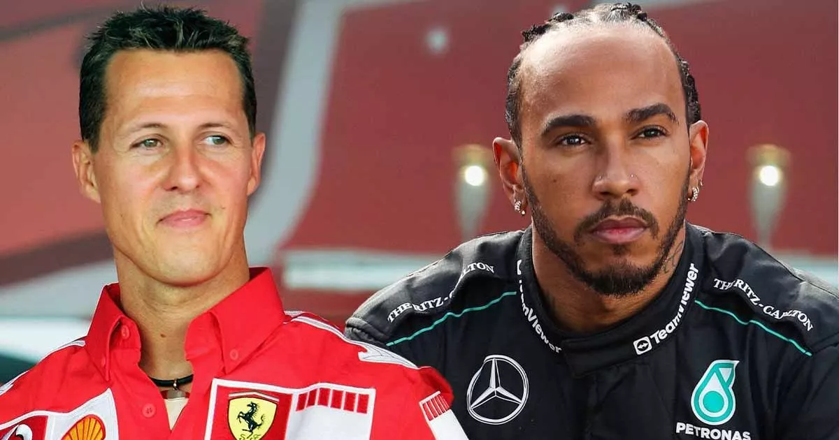 Михаэль Шумахер (слева) и Льюис Хэмилтон. Фото Яндекс.Картинки