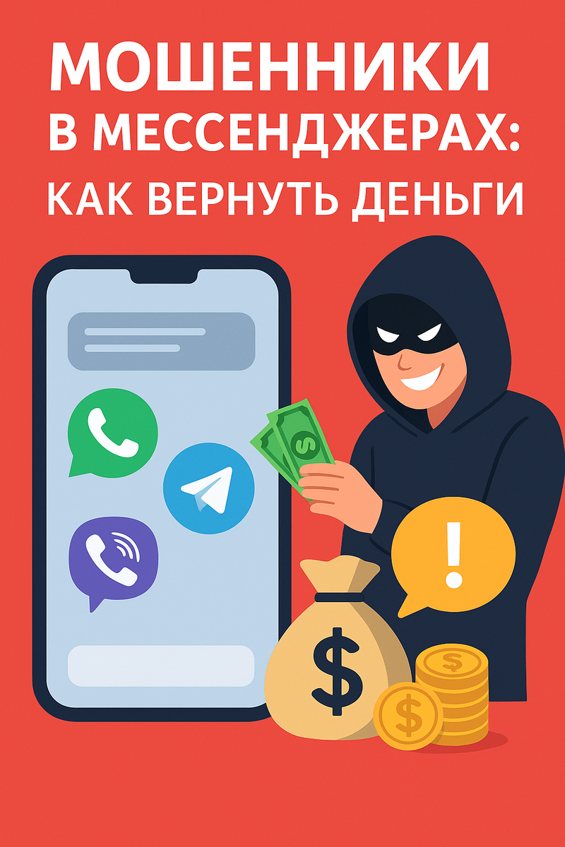 Мошенничество в мессенджерах — одно из самых распространённых преступлений последних лет. Злоумышленники маскируются под Ваших знакомых, родственников или сотрудников банка и просят перевести деньги «прямо сейчас». Паника, спешка и доверчивость — их главные союзники.