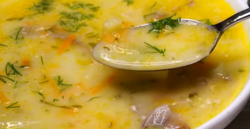 Суп «по-польски»: Сметана, огурцы и мясо. Гармония в одной тарелке. Рассольник ему в подметки не годится.