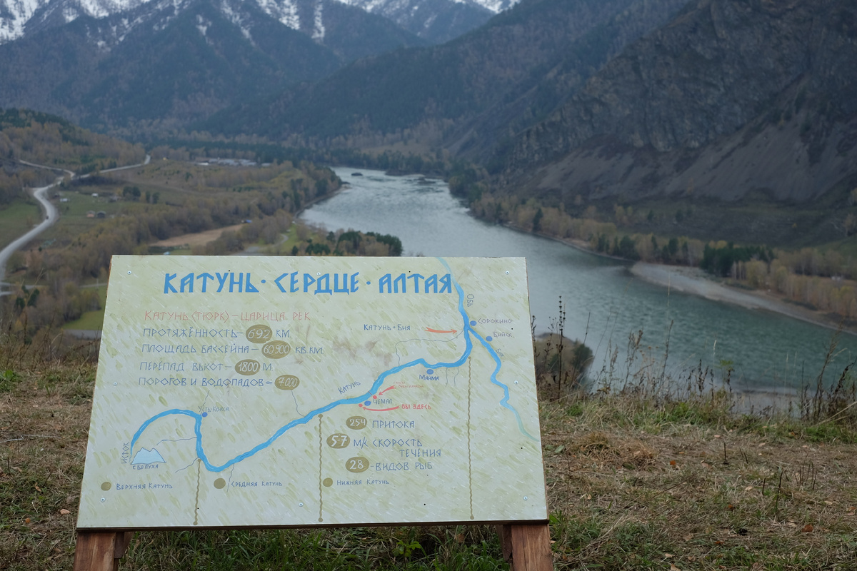 Катунь - сердце Алтая. Катунь (Тюрь) - царица рек. Протяженность 692 км. Площадь бассейна - 60900 кв км. Перепад высот 1800 м. Порогов и водопадов 7000. 254 притока. 5-7 м/с скорость течения. 28 видов рыб.