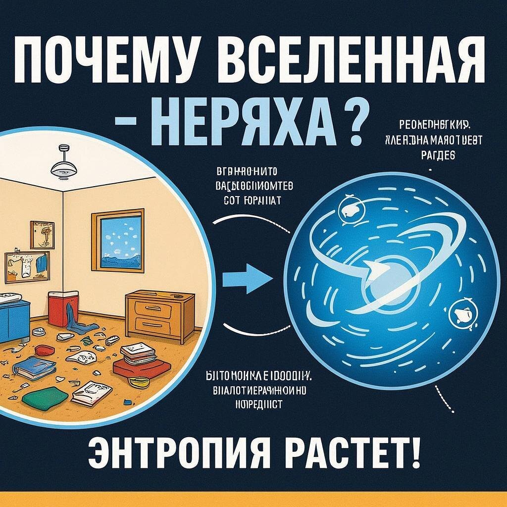 В замкнутой системе все стремится к хаосу. Процесс этот называется энтропия.