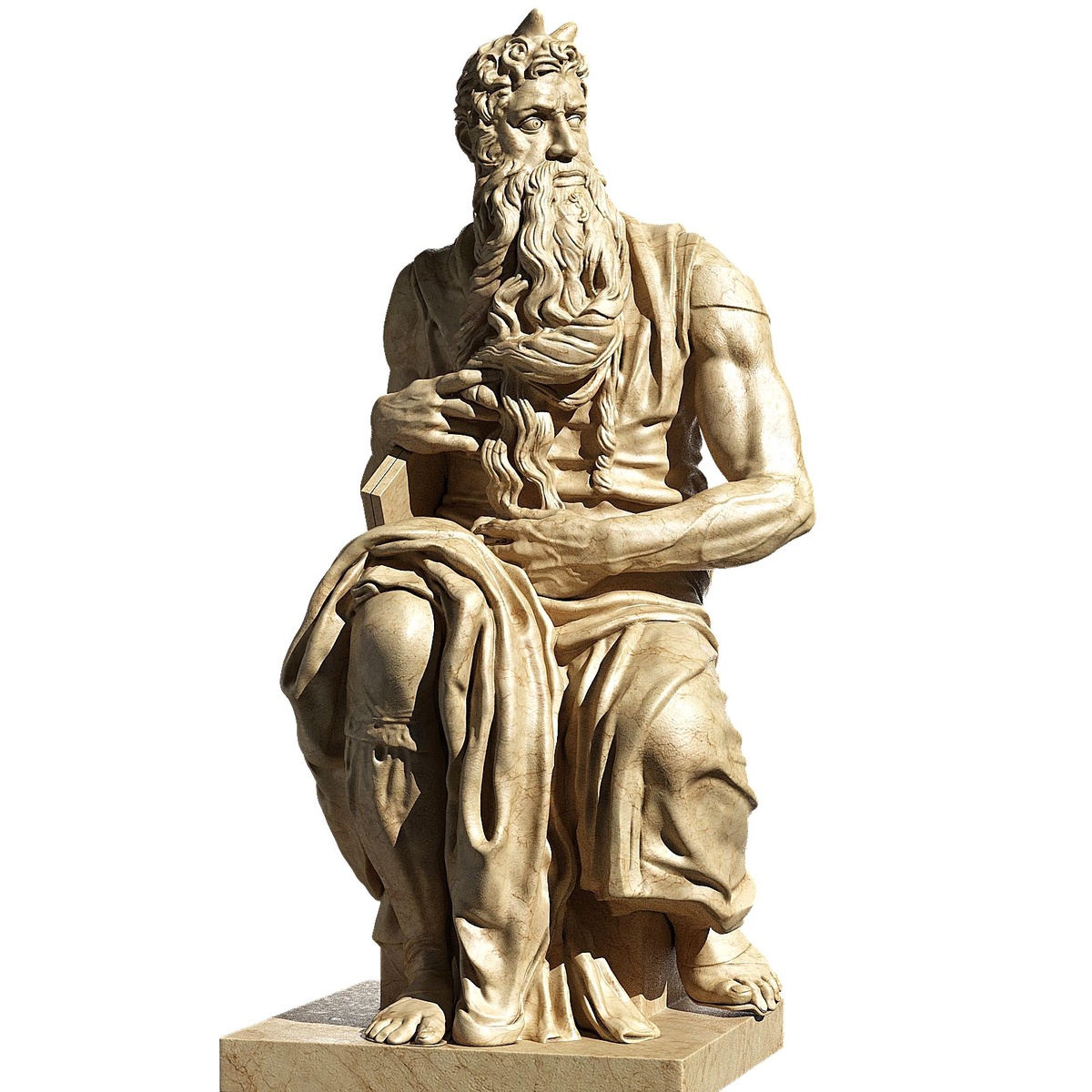 Микеланджело Буонарроти. Моисей. 1513–1516. Церковь Сан-Пьетро-ин-Винколи, Рим, Италия