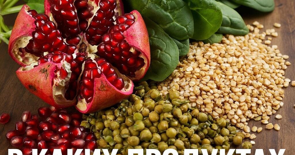 В каких продуктах много железа?