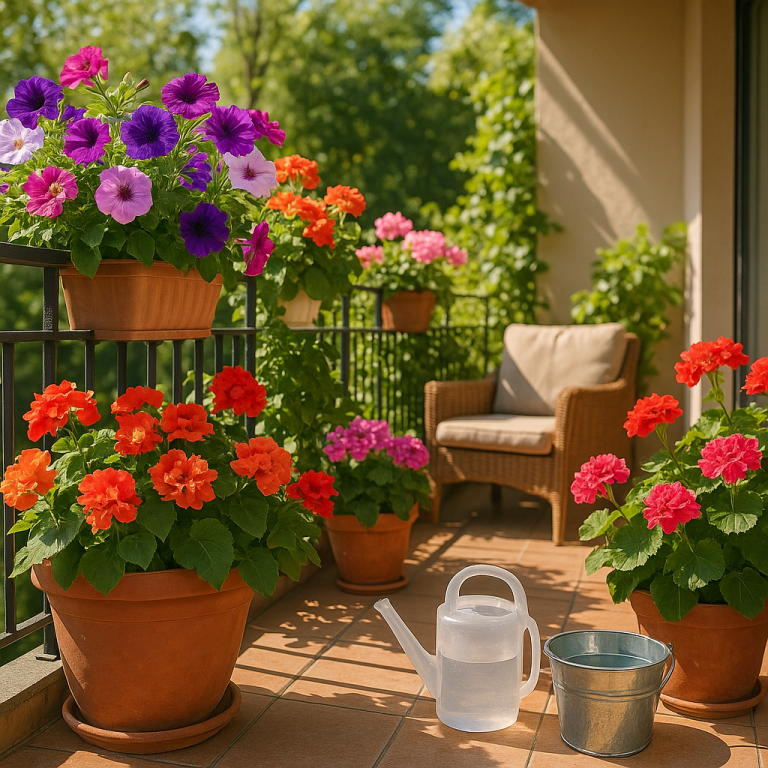    Как сохранить балконные цветы свежими: секреты ухода в летнюю жару для классового цветника Loza