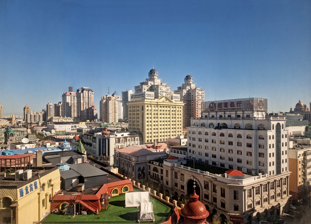 Вид на Харбин из номера Wanda Holiday Hotel.