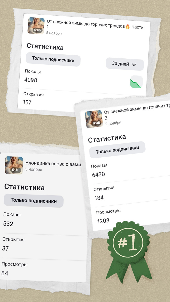 Один ролик — тишина. Тот же, но короче — взлетел.