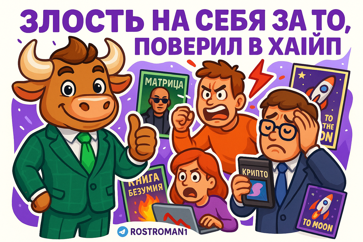    Злость на себя за хайп: 5 скрытых ловушек, из-за которых вы теряете больше, чем деньги РоСТ | Роман о Системном Трейдинге