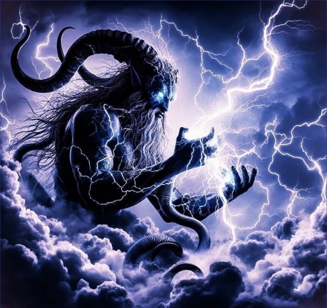 По преданиям древних народов, появление Фурфура — Повелителя молний, громов и ураганных ветров, связано с началом времен, когда мир ещё находился в хаосе и неустойчивости. Согласно легендам, в тот далёкий период на небесных просторах бушевали сказочные бури, а стихии — молнии, ветра, воды и огонь — боролись за первенство. В разгар этого хаоса из мрака и туч появился он — порождение самой первичной стихии, дух ветра, рожденный из слияния молнии и ураганной мощи.Согласно одному из мифов, Фурфур возник из слияния грозовых облаков и раскатов грома, когда молнии сразились в битве за первенство среди стихий, породив энергию, которая обрела сознание и силу именем Фурфур. Его тело — сочетание облаков и ветров, его глаза — сверкающие молнии, а его голос — раскаты грома, разрывающие тишину небес. Он стал стражем мира, охраняя баланс между разрушением и созиданием, ведь без мощных ветров и громов не мог бы возникнуть новый порядок.Многие легенды рассказывают о том, как Фурфур самостоятельно сформировал первые ураганы, чтобы очищать землю и не дать ей погрязнуть в хаосе, а также научил первых людей управлять стихиями, передав им знания о грозах и ветрах. Говорят, что он наблюдает за миром из облаков, готовый втянуть в свою мощь тех, кто нарушит гармонию природы или вызовет зло.И так, через века, остались рассказы о том, что Фурфур — не только разрушитель, но и создатель, не только гневный демон, но и покровитель стихий. Его образ стал символом непредсказуемой силы природы, и люди, испугавшись его ярости, начали поклоняться ему, чтобы умолить о милости и благосклонности ветров и гроз.