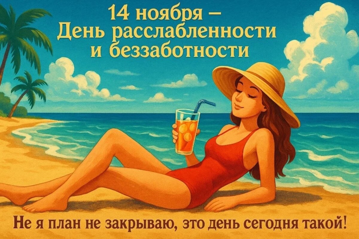    День расслабленности и беззаботности – открытки