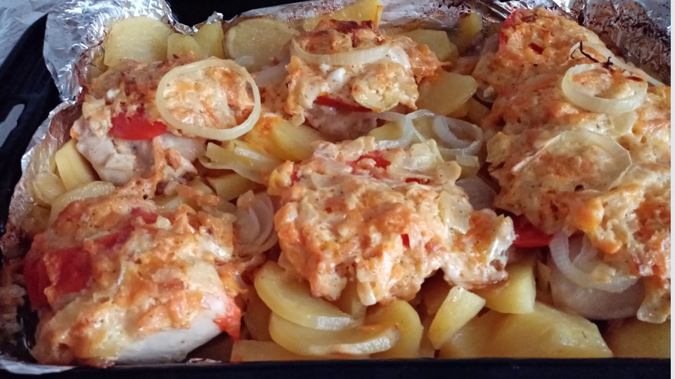 Готовые оулеты на противне