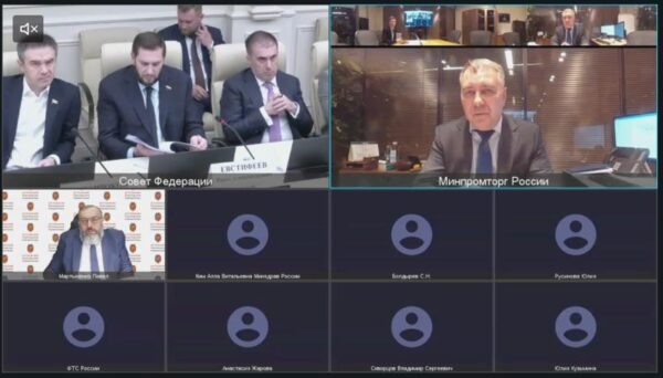 Владислав Заславский, справа на экране, выступал онлайн