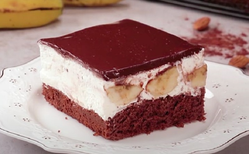 Шоколадно-банановый торт: сливочная нежность из простых ингредиентов