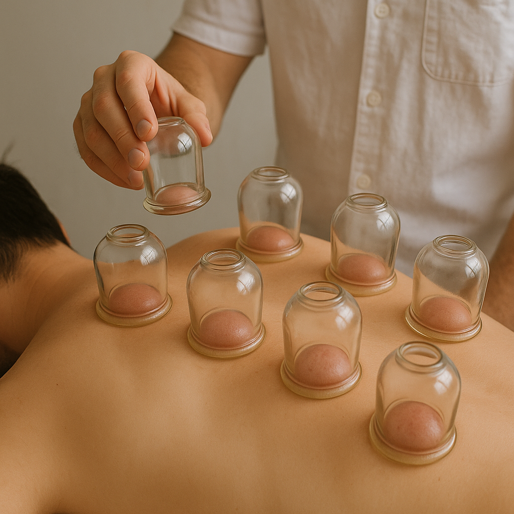 Демонстрация размещения банок на спине