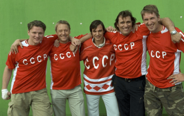 Кадр со съёмок "Валерий Харламов. Дополнительное время"