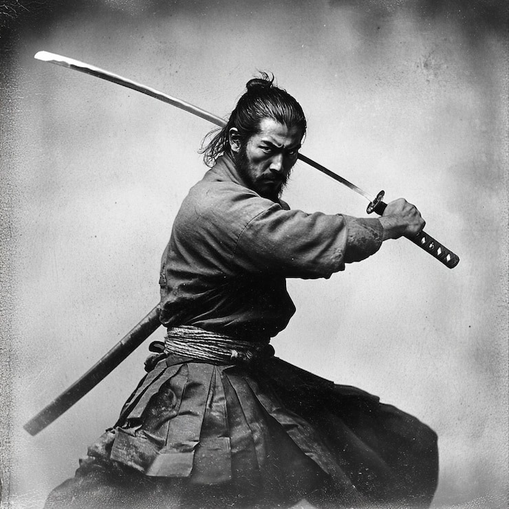 Японский воин с "даром убеждения" в правой руке)