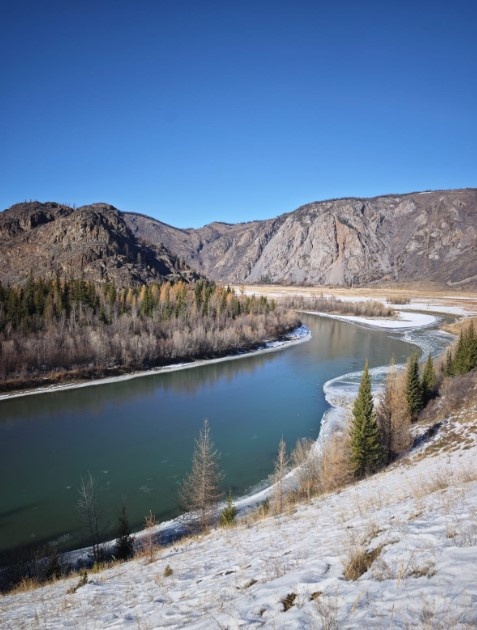 Река Чуя в Улаганском районе. Вблизи села Акташ
