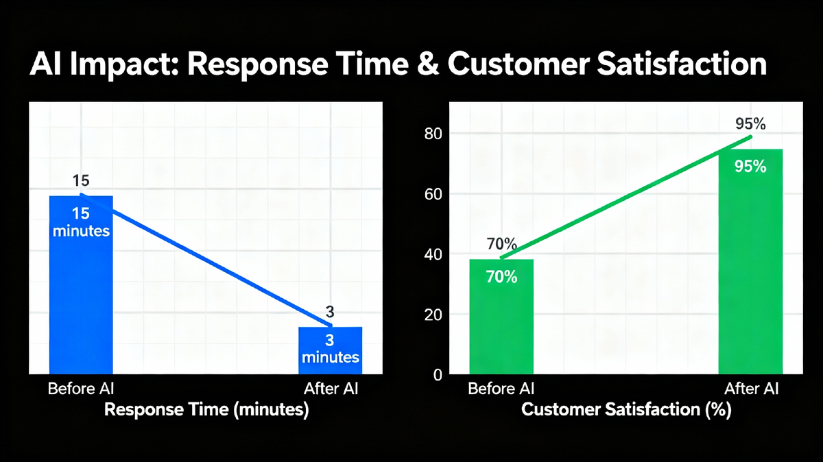 Результаты внедрения ИИ: время ответа и удовлетворенность клиентов