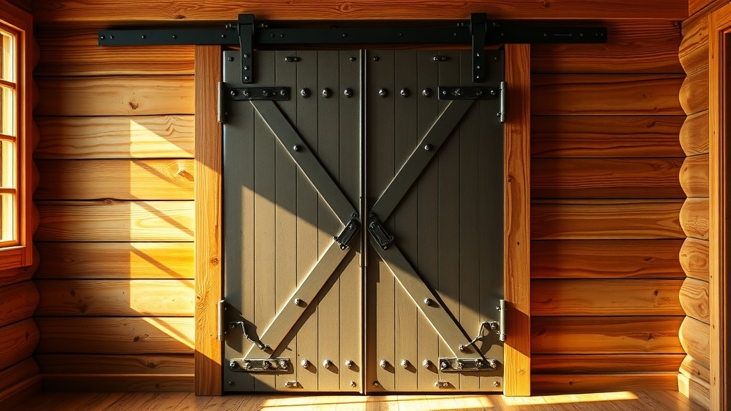    Как правильно установить тяжёлые двери в деревянном доме Autor