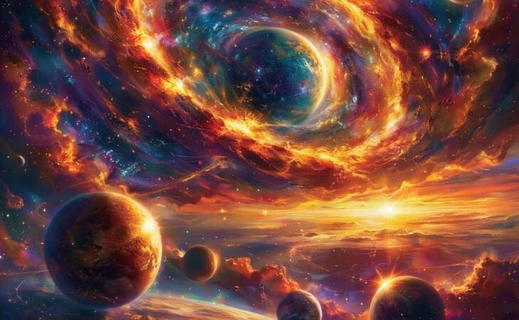 Астрология. Фото: сгенерировано с помощью нейросети "Алиса", "Атмосфера"