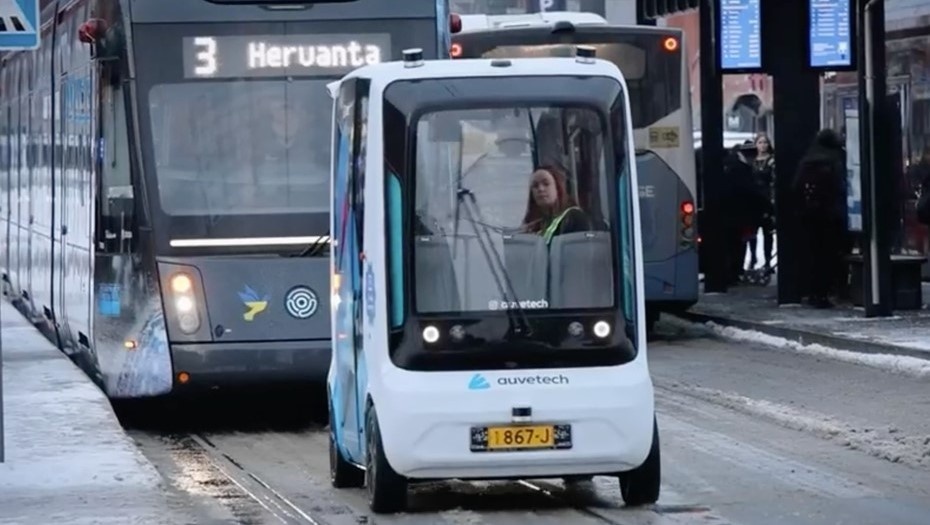 Автор фото: Yle. Испытание робобуса в Тампере, Финляндия.
