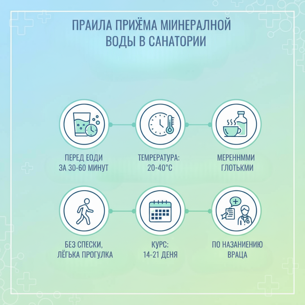 Правило приема минеральной воды