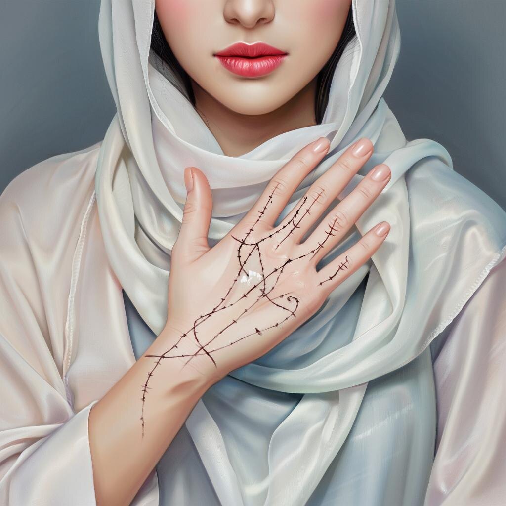 Хиромантия. Иллюстрация сгенерирована нейросетью