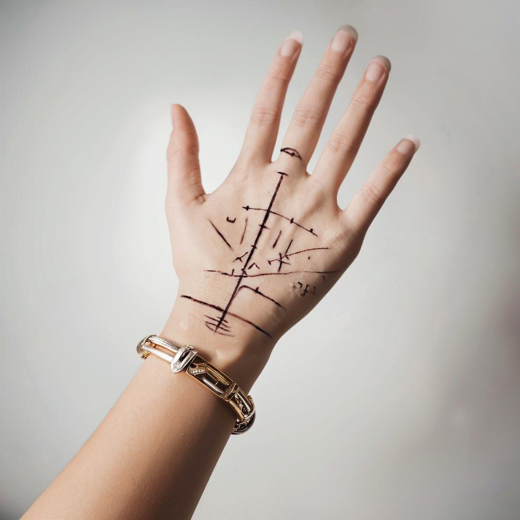 Хиромантия. Иллюстрация сгенерирована нейросетью