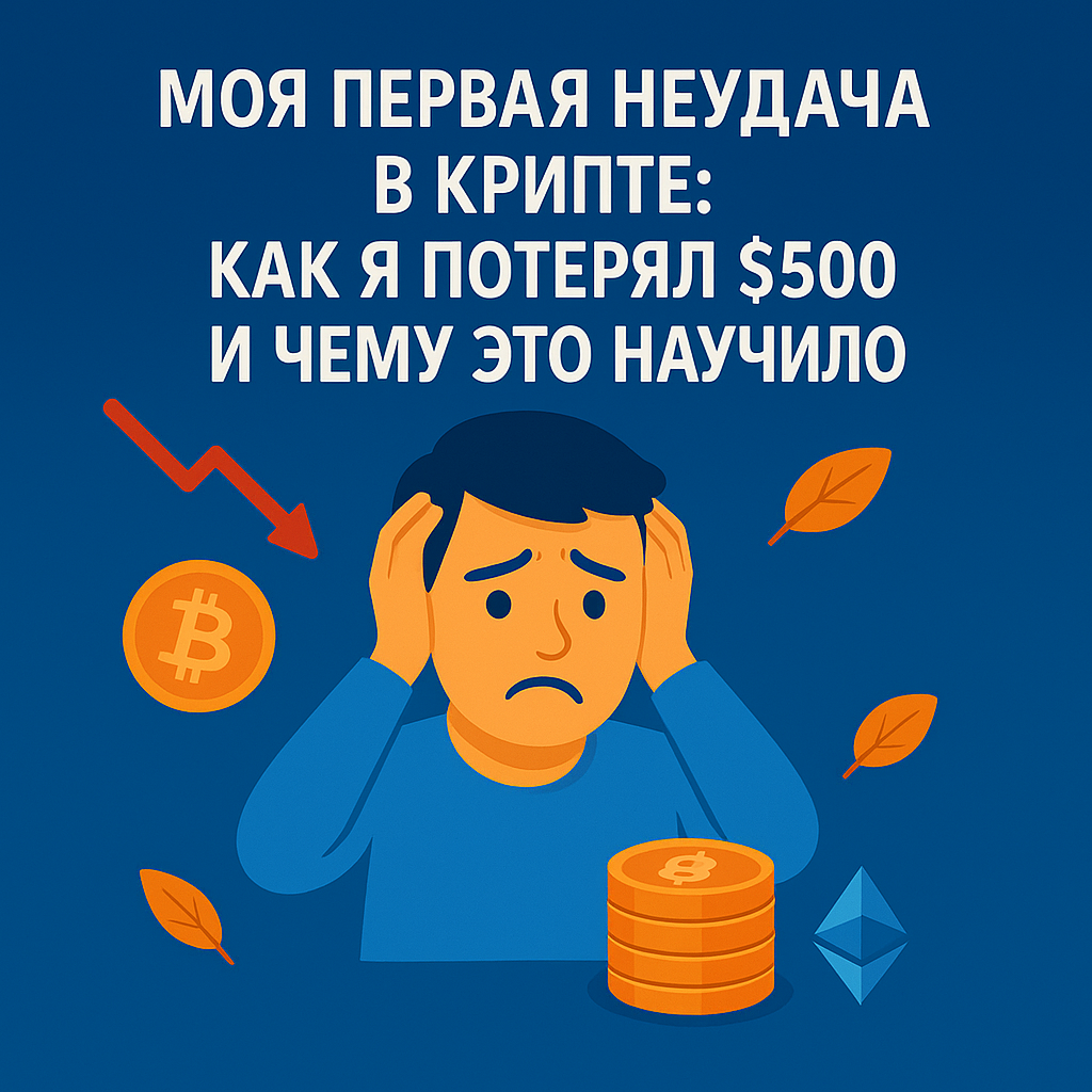 Моя первая неудача в крипте: как я потерял $500 и чему это научило