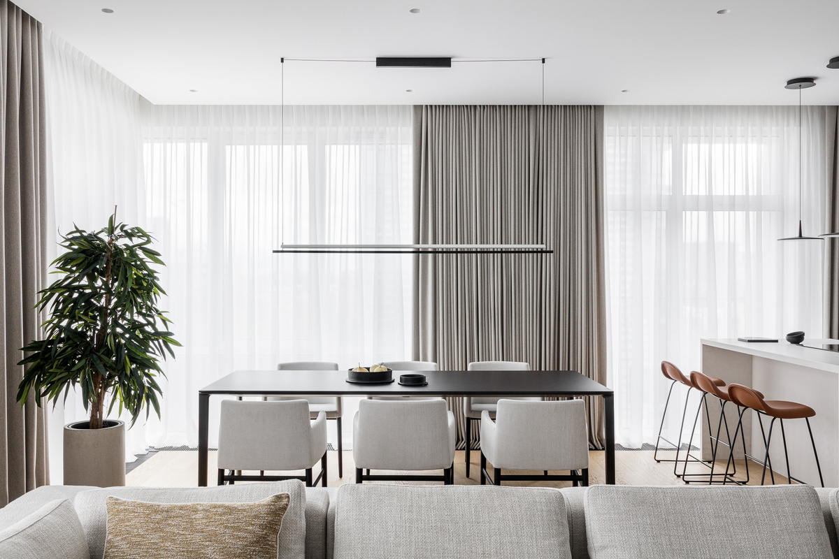 Гостиная-кухня. Проект Decortier. Дизайнер: Александра Суханова. Фото: Сергей Волокитин.