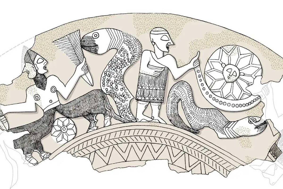    Реконструкция изображения с кубка Айн Самия / © Israel Museum, Jerusalem, Florika Weiner