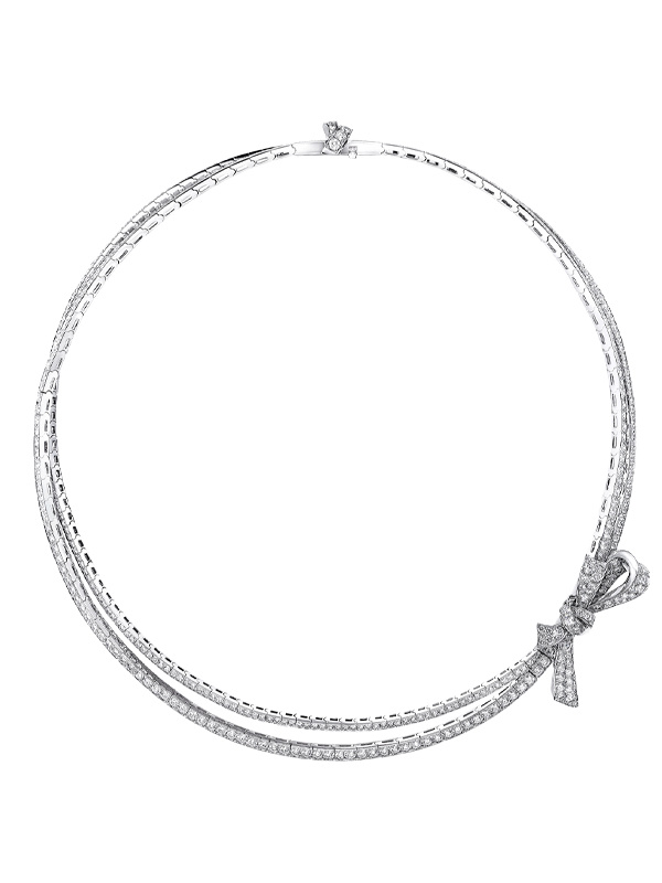 Колье Graff Bow Motif из белого золота с бриллиантами
