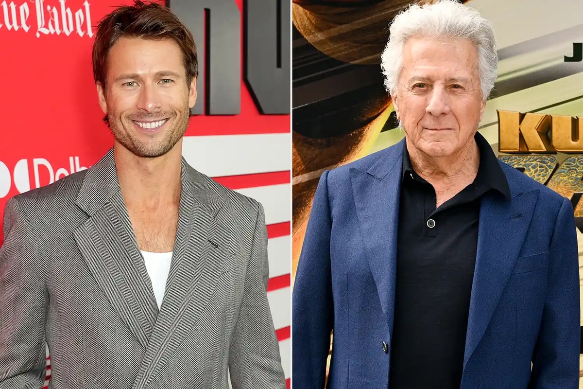 Глен Пауэлл, Дастин ХоффманИсточник: Getty Images, EW