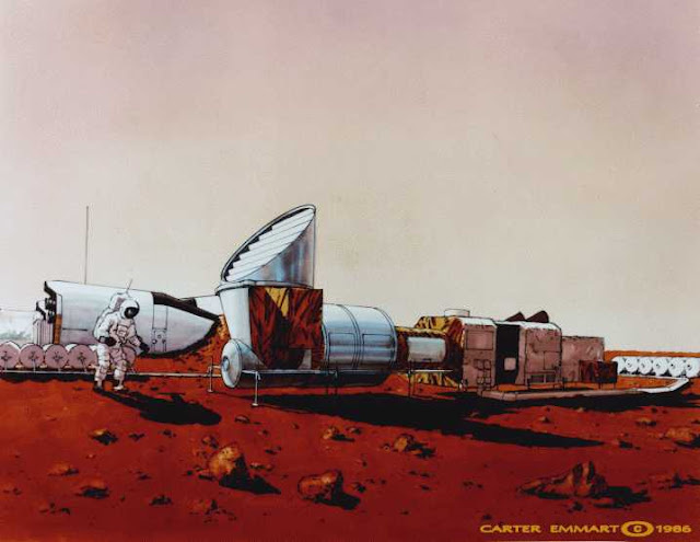 Концептуальный проект системы производства топлива и расходных материалов для жизнеобеспечения марсианской базы (1984 год).