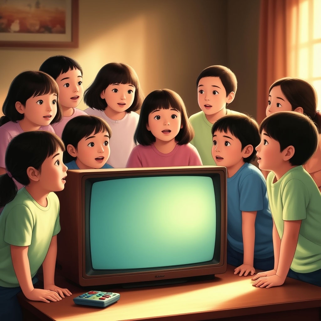 Дети и телевизор. Так видит нейросеть.