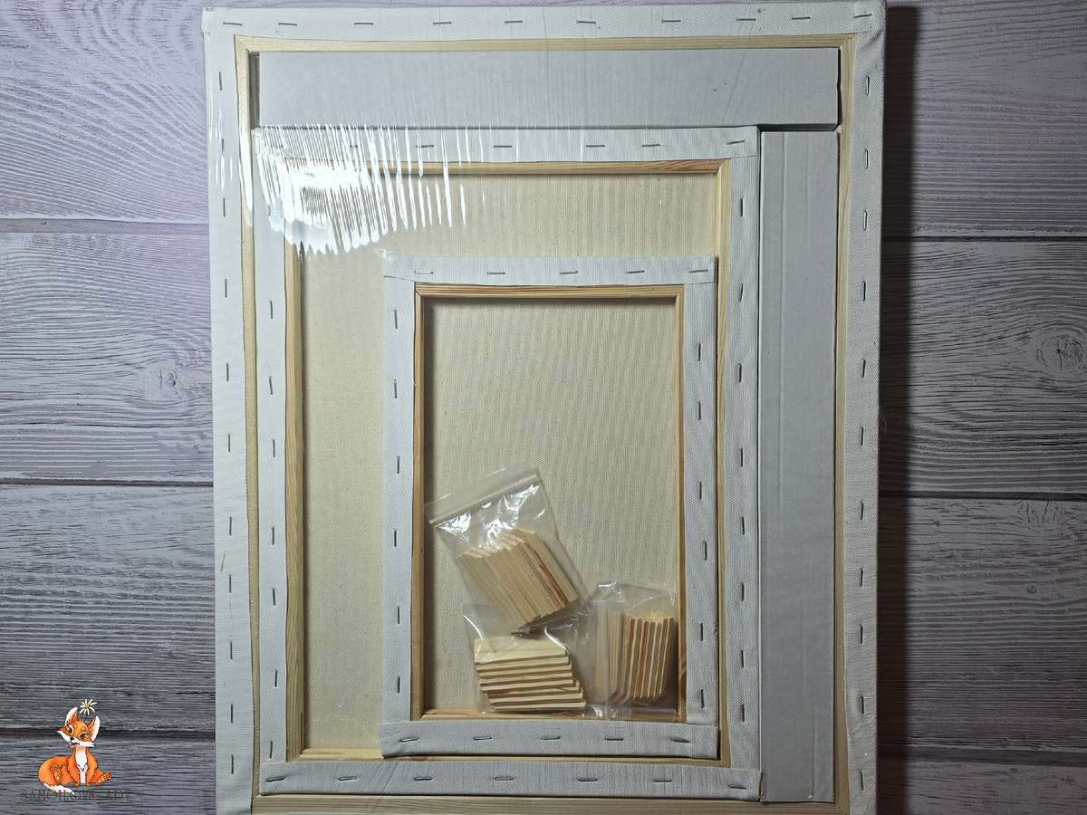 Набор холстов на подрамнике, 3 шт, 380 г/м2, 20х30, 30х40 и 40х50 см